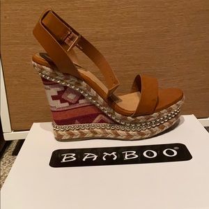 Forever 21 studded espadrille wedges